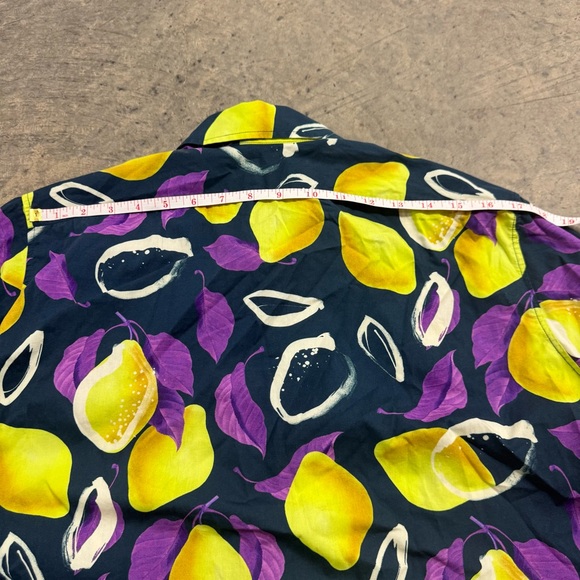Paul Smith Women’s Navy Lemon Print Button Down Shirt Designer Luxury Art - Picture 9 of 10